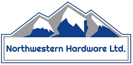 Northwestern Hardware Ltd. logo with mountains.